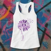 Sunflower Ribbons Overdose Awareness Women's Tank Top thumb 3
