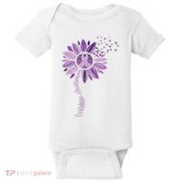 Sunflower Ribbons Overdose Awareness Baby Bodysuit thumb 0