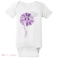 Sunflower Ribbons Overdose Awareness Baby Bodysuit thumb 0