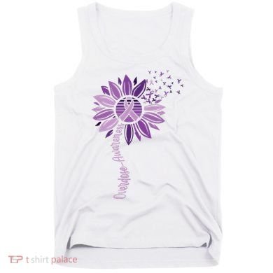 Sunflower Ribbons Overdose Awareness Tank Top