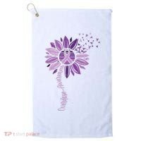 Sunflower Ribbons Overdose Awareness Golf Towel thumb 0
