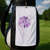 Sunflower Ribbons Overdose Awareness Golf Towel thumb 2