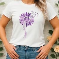 Sunflower Ribbons Overdose Awareness Women's T-Shirt thumb 2