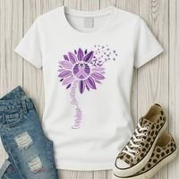 Sunflower Ribbons Overdose Awareness Women's T-Shirt thumb 3