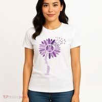 Sunflower Ribbons Overdose Awareness Women's T-Shirt thumb 4