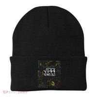 Square Root Of 144 12th Birthday Funny 12 Year Old Nerd Math Beanie thumb 0