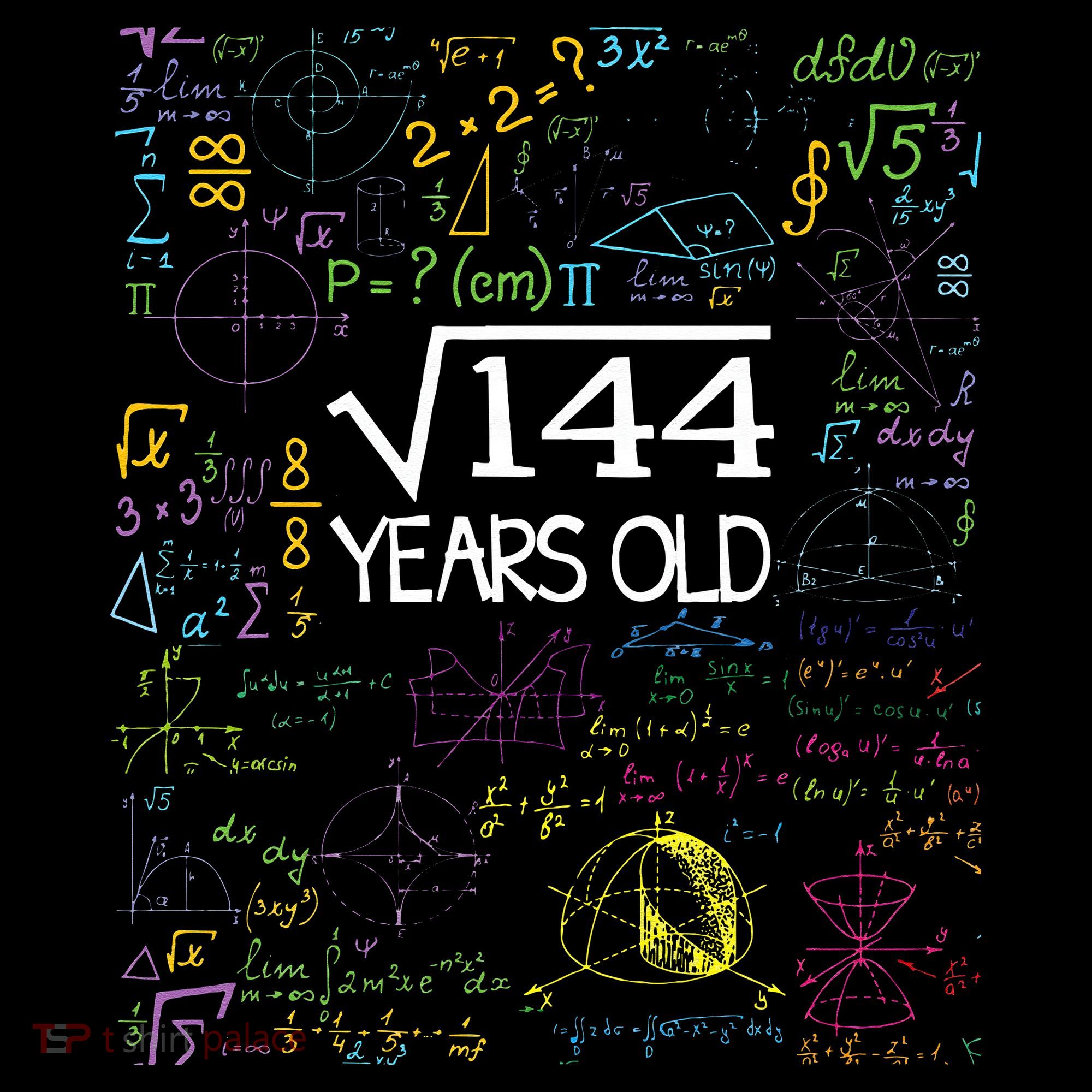 Square Root Of 144 12th Birthday Funny 12 Year Old Nerd Math Women's Tank Top