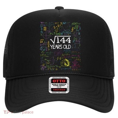 Square Root Of 144 12th Birthday Funny 12 Year Old Nerd Math Hat