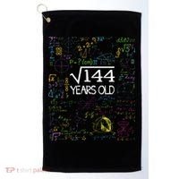 Square Root Of 144 12th Birthday Funny 12 Year Old Nerd Math Golf Towel thumb 0