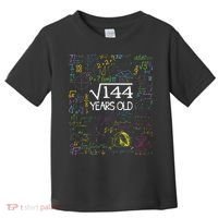 Square Root Of 144 12th Birthday Funny 12 Year Old Nerd Math Toddler T-Shirt thumb 0