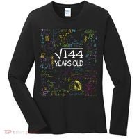 Square Root Of 144 12th Birthday Funny 12 Year Old Nerd Math Women's Long Sleeve Shirt thumb 0