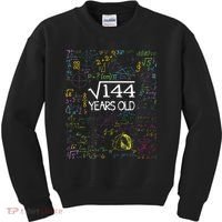 Square Root Of 144 12th Birthday Funny 12 Year Old Nerd Math Kids Sweatshirt thumb 0