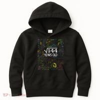Square Root Of 144 12th Birthday Funny 12 Year Old Nerd Math Kids Hoodie thumb 0