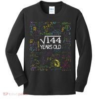 Square Root Of 144 12th Birthday Funny 12 Year Old Nerd Math Kids Long Sleeve Shirt thumb 0
