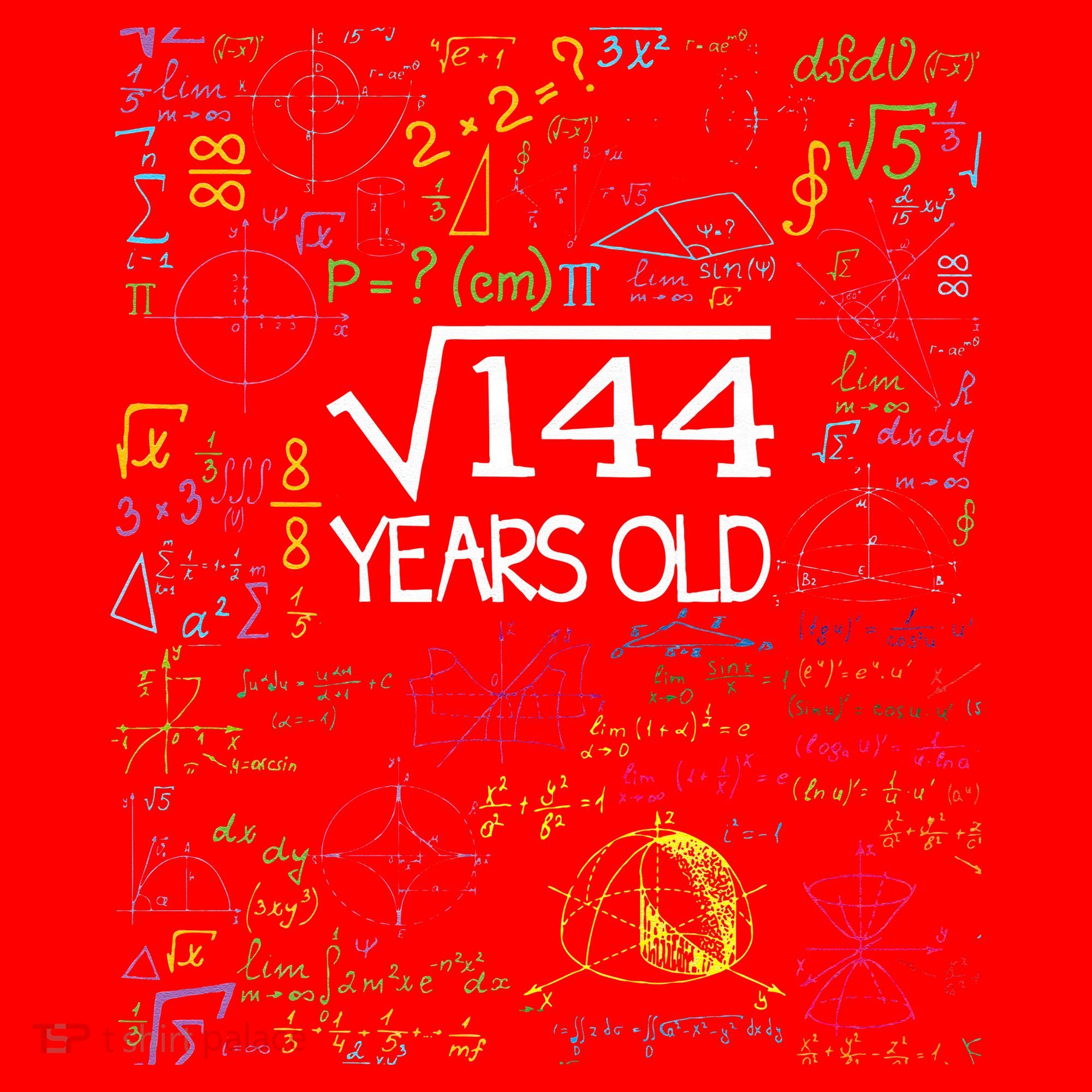 Square Root Of 144 12th Birthday Funny 12 Year Old Nerd Math Santa Hat