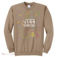 Square Root Of 144 12th Birthday Funny 12 Year Old Nerd Math Sweatshirt thumb 0