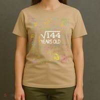 Square Root Of 144 12th Birthday Funny 12 Year Old Nerd Math T-Shirt thumb 4
