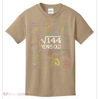 Square Root Of 144 12th Birthday Funny 12 Year Old Nerd Math Kids T-Shirt thumb 0
