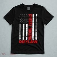 Street Racing Outlaw Flag American Drag Racing T-Shirt thumb 5