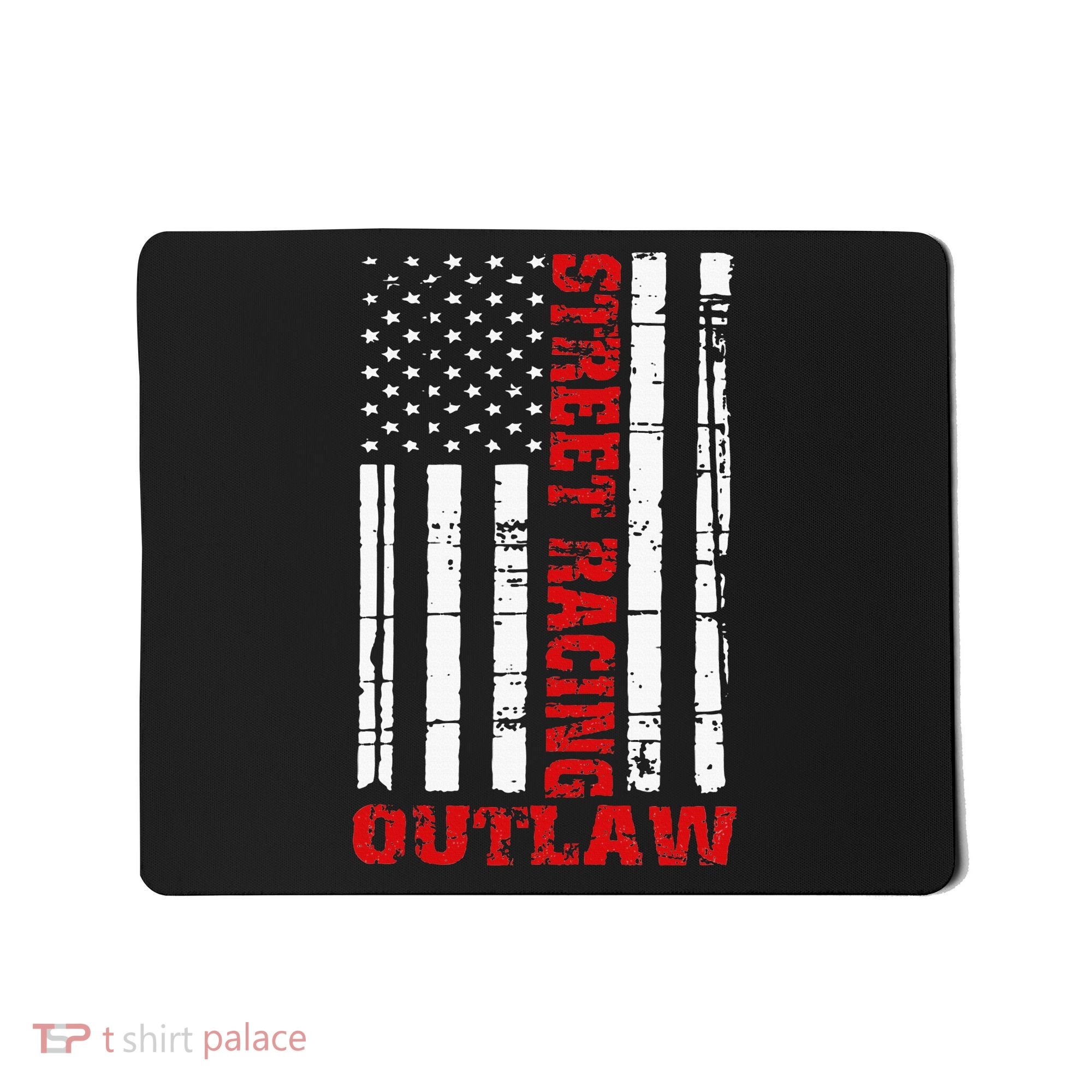 Street Racing Outlaw Flag American Drag Racing Mousepad