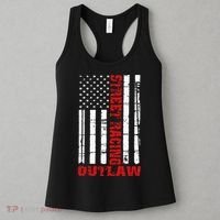 Street Racing Outlaw Flag American Drag Racing Women's Tank Top thumb 3