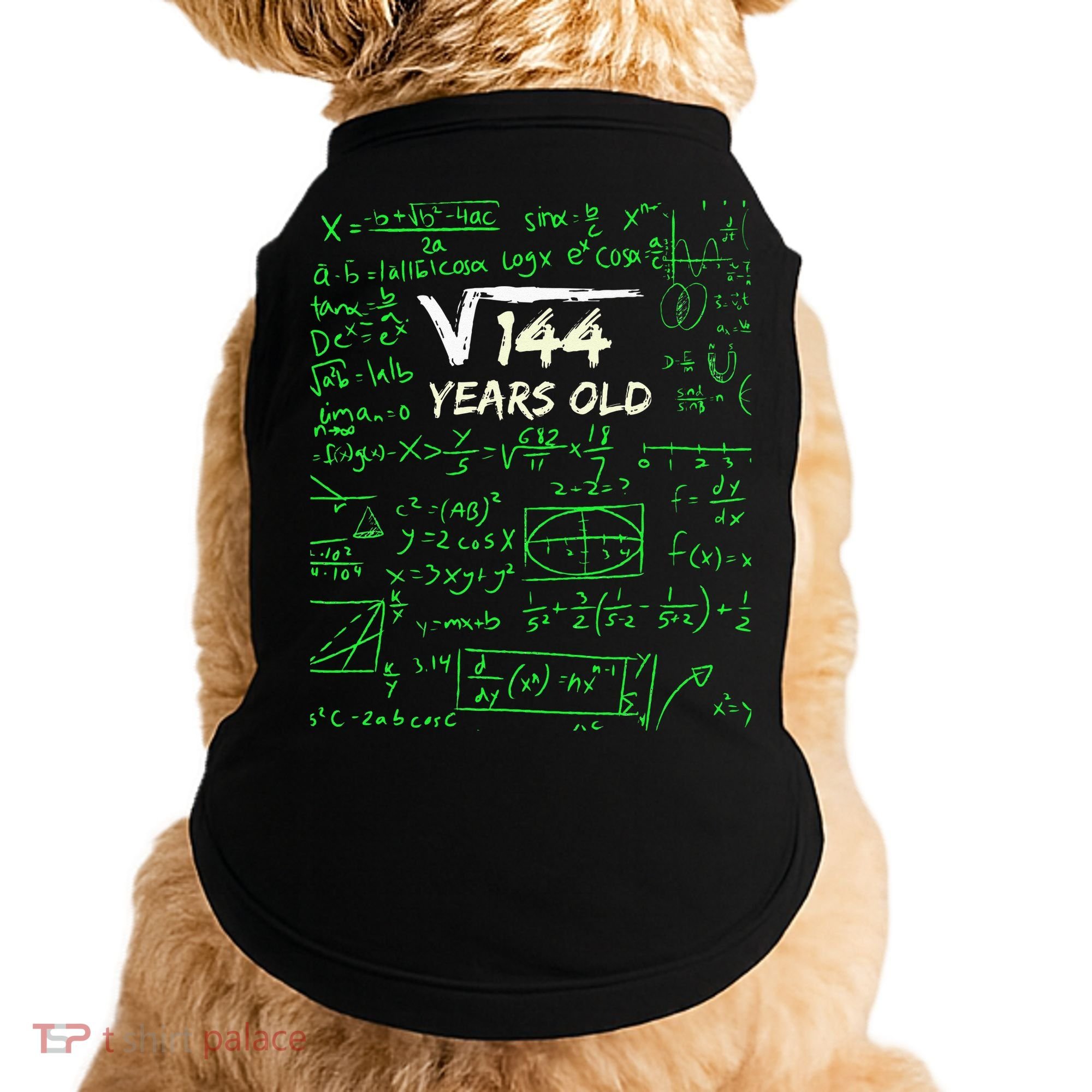Square Root Of 144 12th Birthday 12 Years Old Gift Doggie Tank