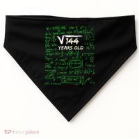 Square Root Of 144 12th Birthday 12 Years Old Gift USA-Made Doggie Bandana thumb 0
