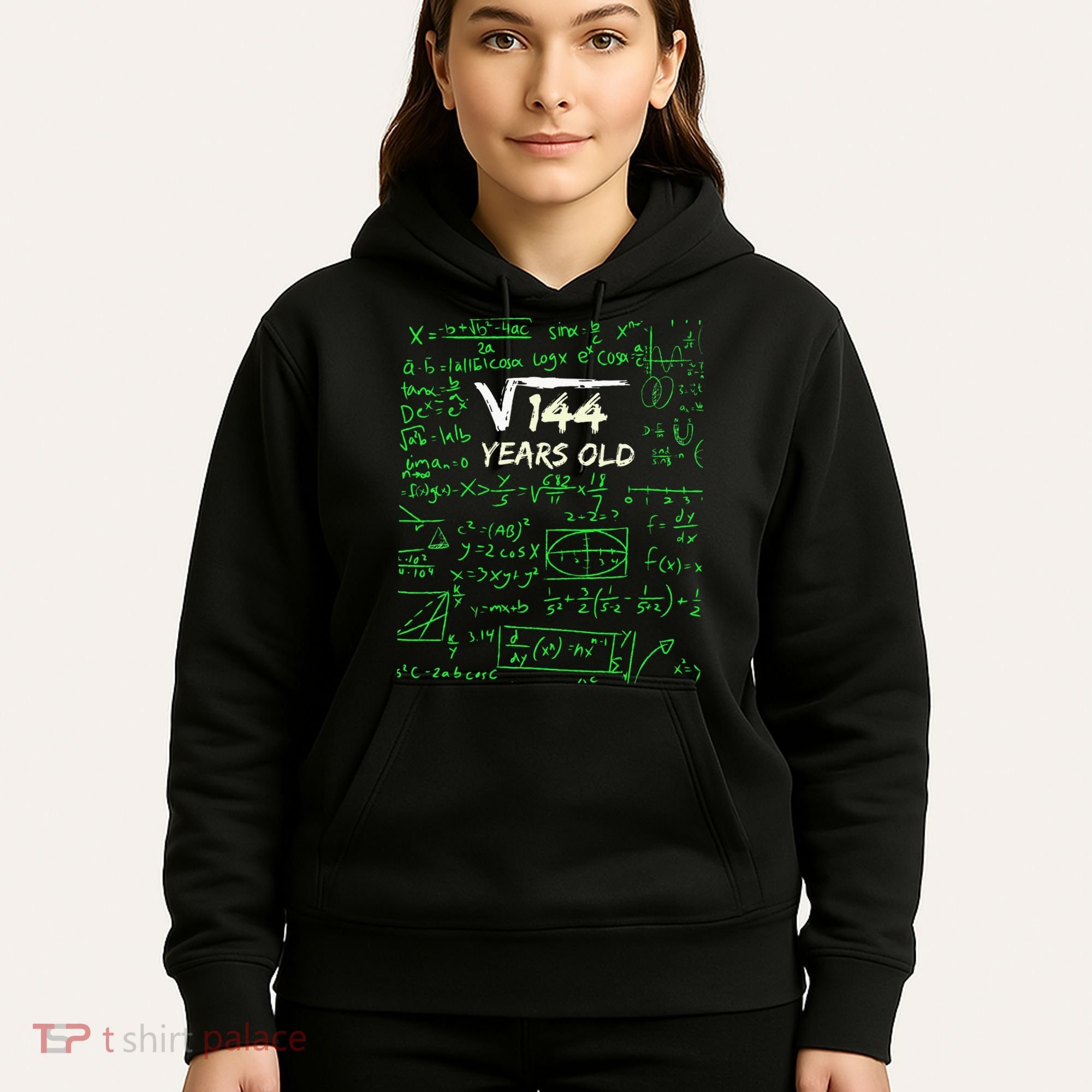 Square Root Of 144 12th Birthday 12 Years Old Gift Hoodie