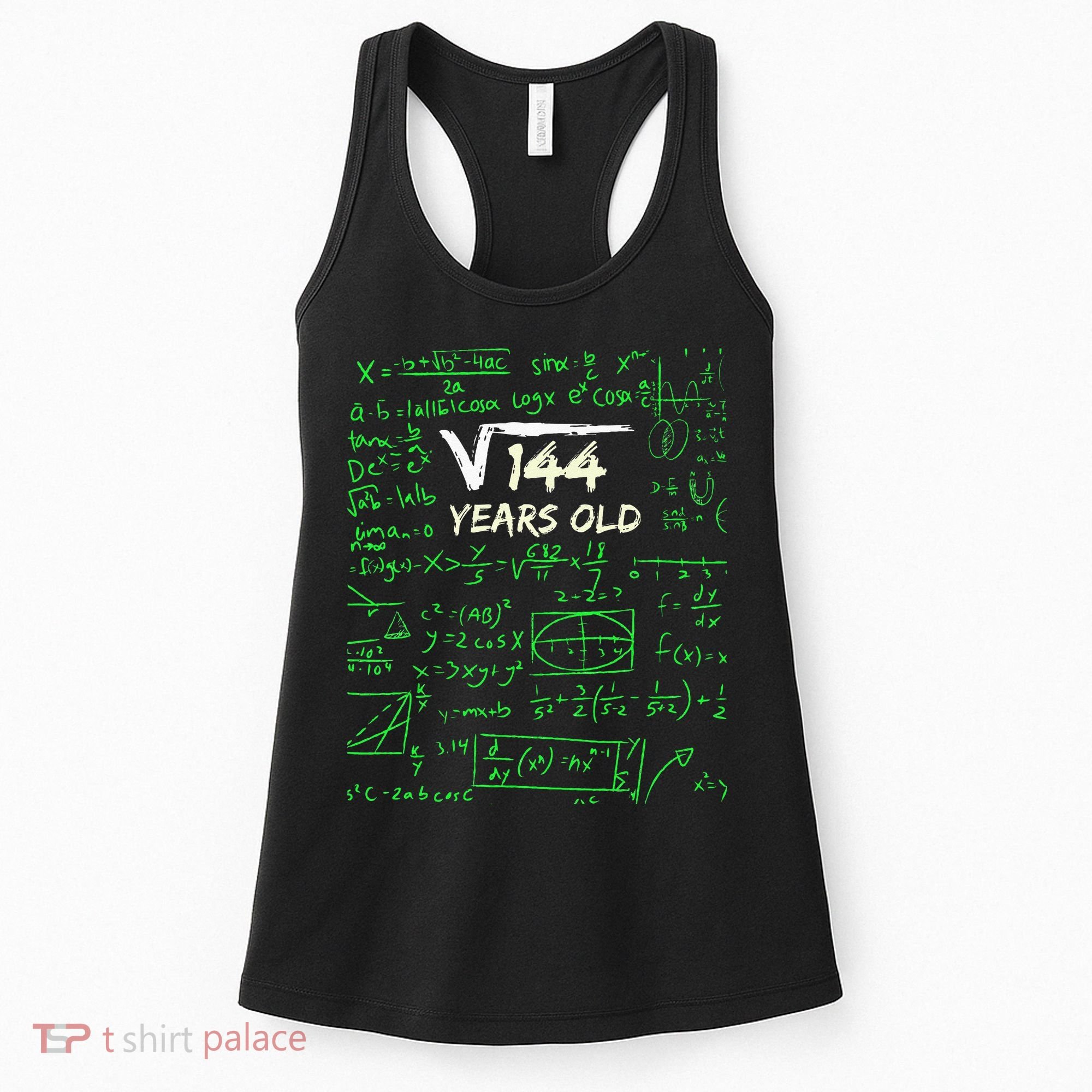 Square Root Of 144 12th Birthday 12 Years Old Gift Women's Tank Top