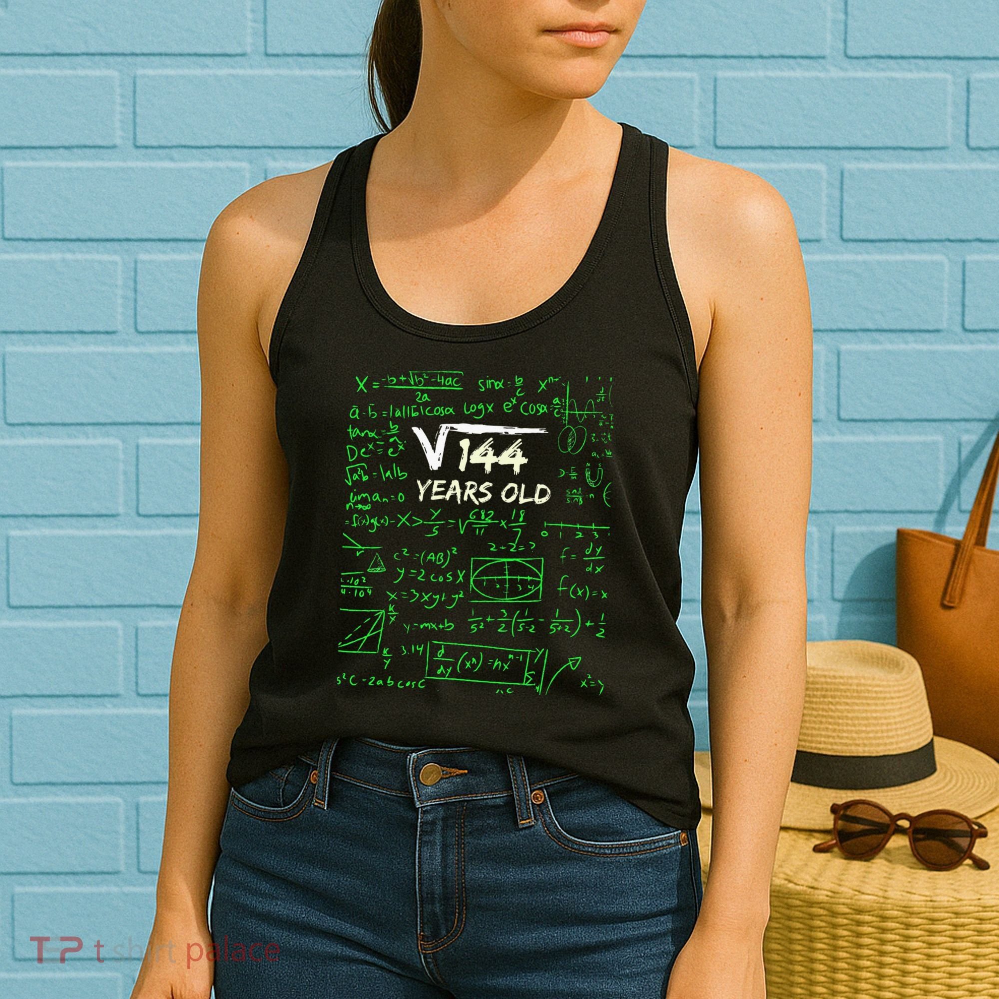 Square Root Of 144 12th Birthday 12 Years Old Gift Women's Tank Top