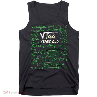 Square Root Of 144 12th Birthday 12 Years Old Gift Tank Top