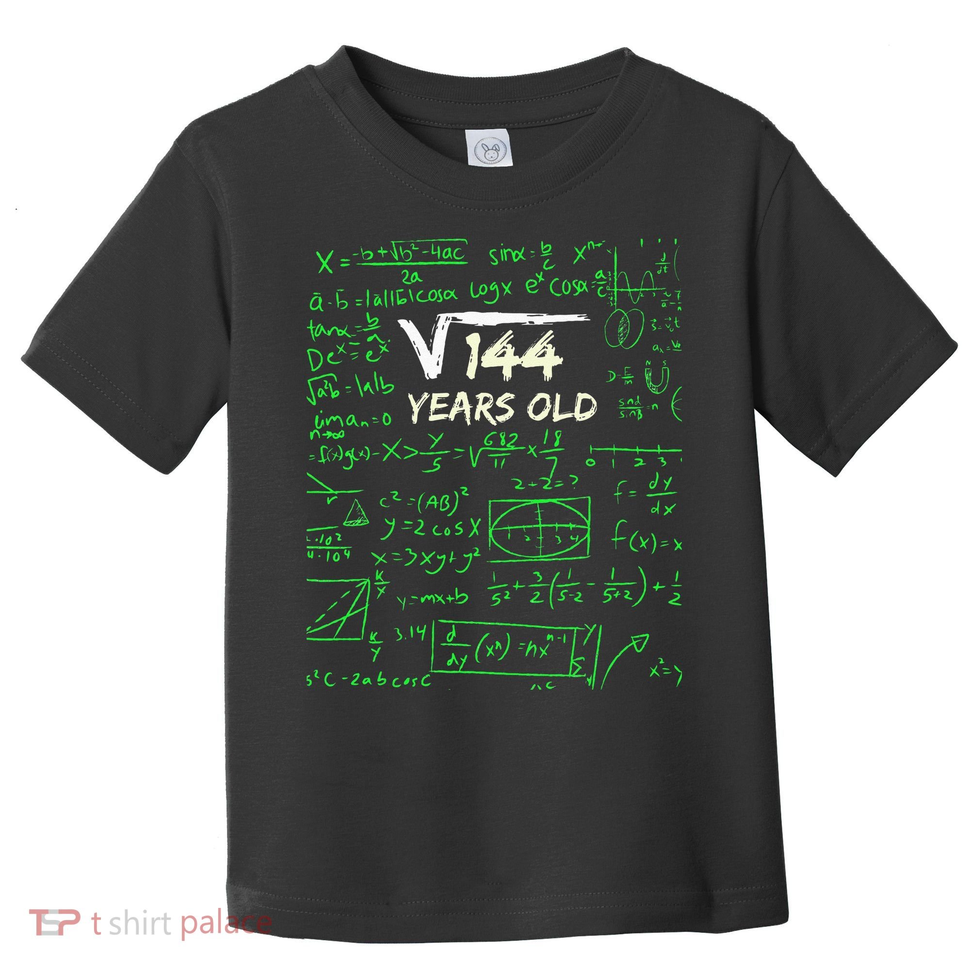 Square Root Of 144 12th Birthday 12 Years Old Gift Toddler T-Shirt