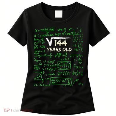 Square Root Of 144 12th Birthday 12 Years Old Gift Women's T-Shirt
