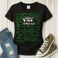 Square Root Of 144 12th Birthday 12 Years Old Gift Women's T-Shirt thumb 3