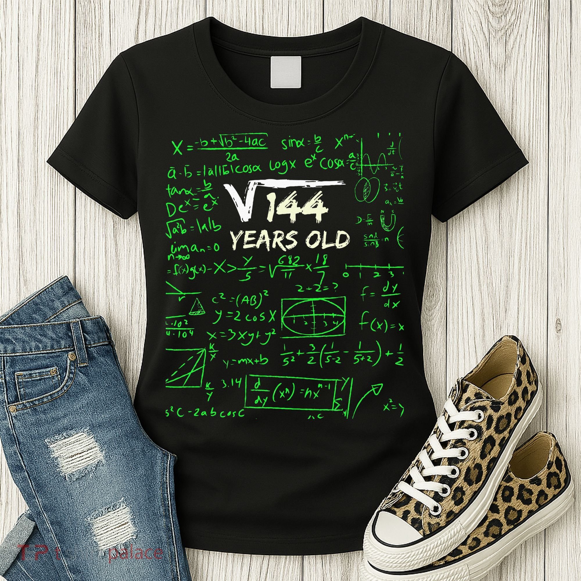 Square Root Of 144 12th Birthday 12 Years Old Gift Women's T-Shirt