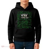 Square Root Of 144 12th Birthday 12 Years Old Gift Kids Hoodie thumb 4