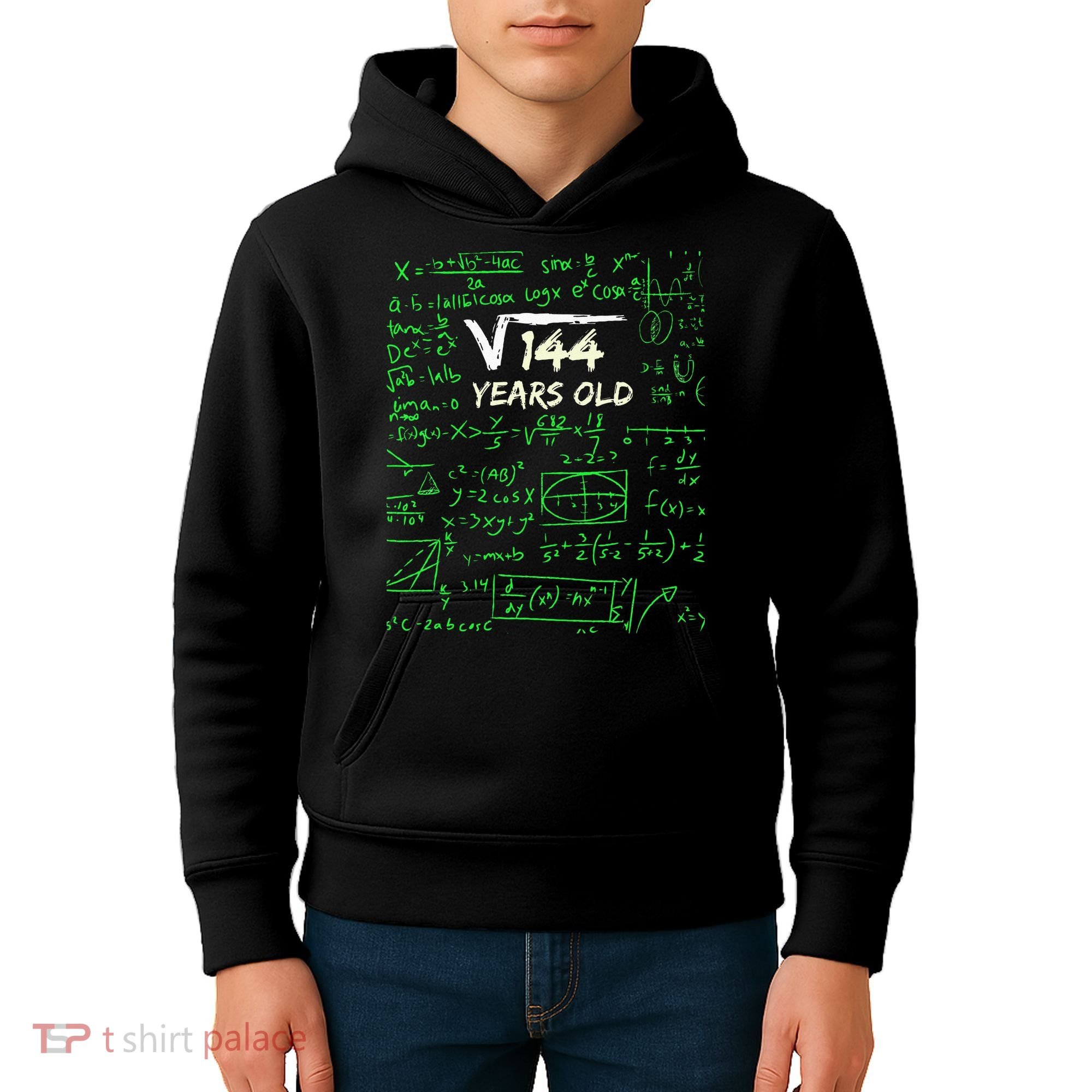 Square Root Of 144 12th Birthday 12 Years Old Gift Kids Hoodie