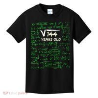 Square Root Of 144 12th Birthday 12 Years Old Gift Kids T-Shirt thumb 0