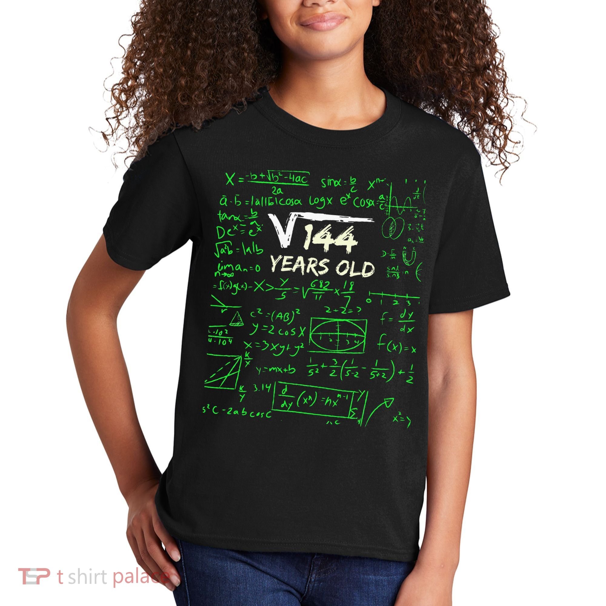 Square Root Of 144 12th Birthday 12 Years Old Gift Kids T-Shirt