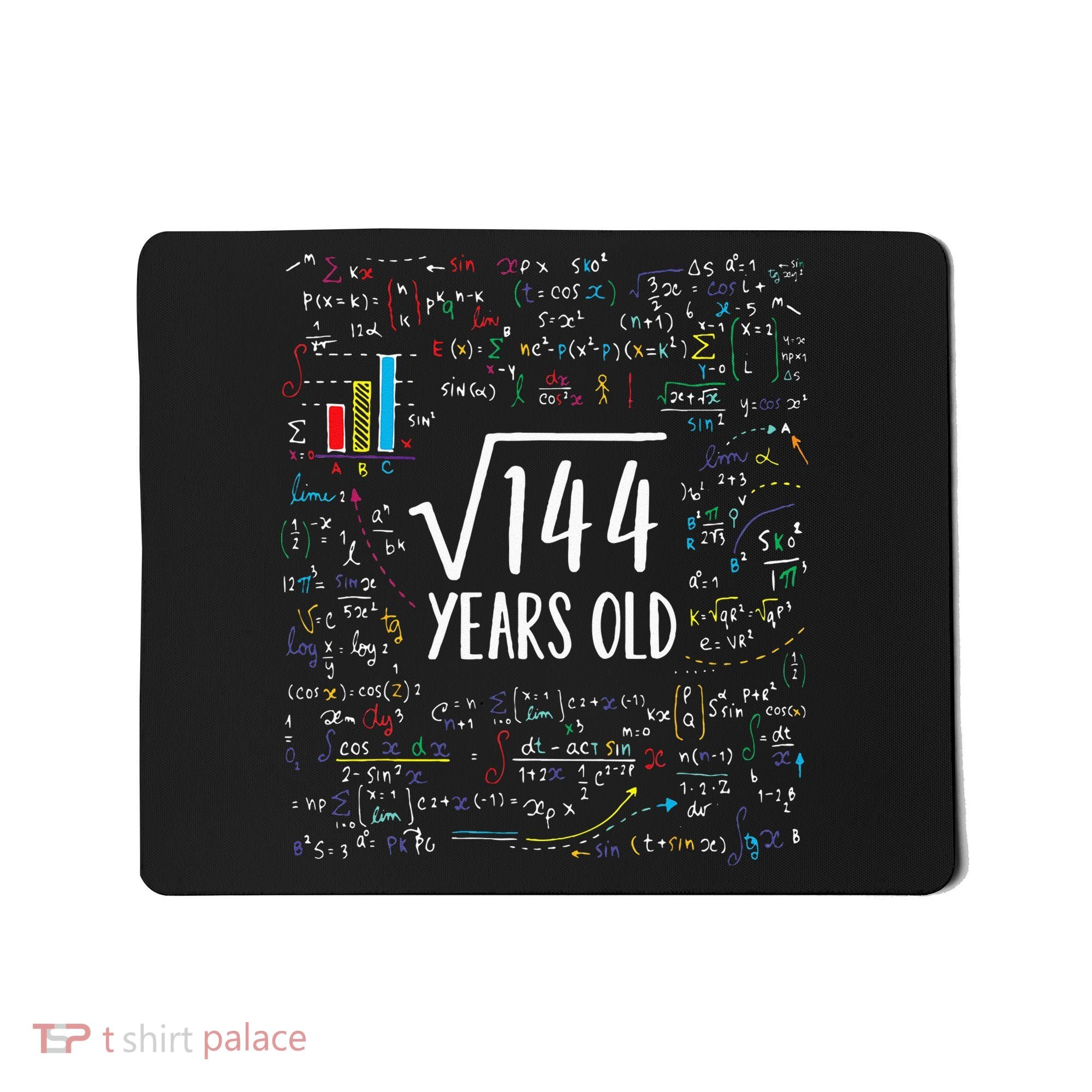 Square Root Of 144 12th Birthday 12 Year Old Gifts Math Bday Mousepad