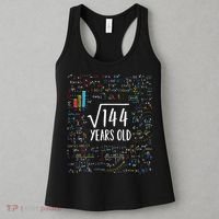 Square Root Of 144 12th Birthday 12 Year Old Gifts Math Bday Women's Tank Top thumb 3