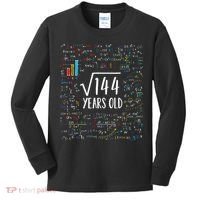 Square Root Of 144 12th Birthday 12 Year Old Gifts Math Bday Kids Long Sleeve Shirt thumb 0
