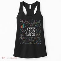 Square Root Of 256 16th Birthday 16 Year Old Gifts Math Bday Women's Tank Top thumb 0