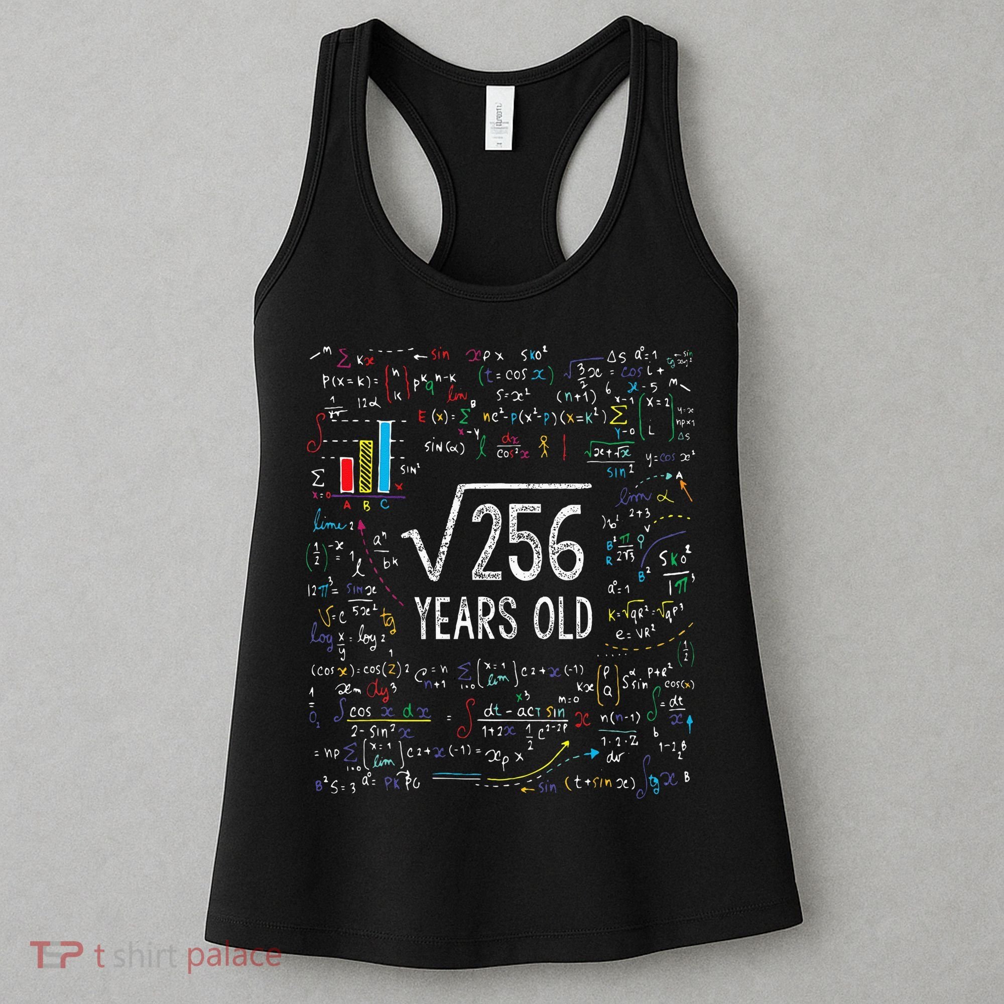 Square Root Of 256 16th Birthday 16 Year Old Gifts Math Bday Women's Tank Top