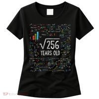 Square Root Of 256 16th Birthday 16 Year Old Gifts Math Bday Women's T-Shirt thumb 0