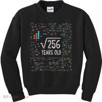 Square Root Of 256 16th Birthday 16 Year Old Gifts Math Bday Kids Sweatshirt thumb 0