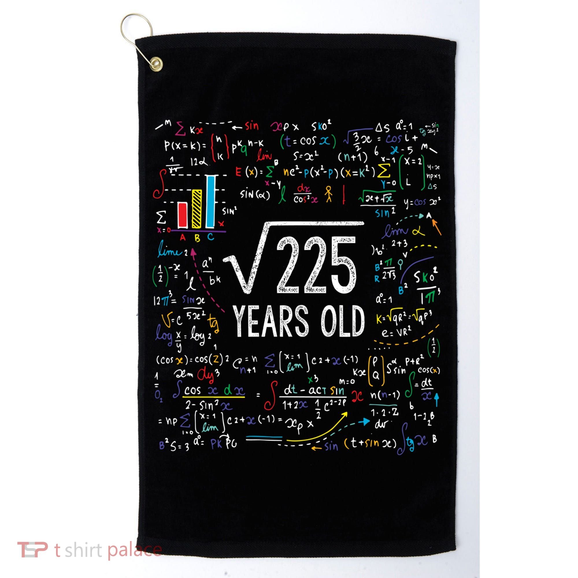 Square Root Of 225 15th Birthday Gift 15 Year Old Gifts Math Bday Gift Golf Towel