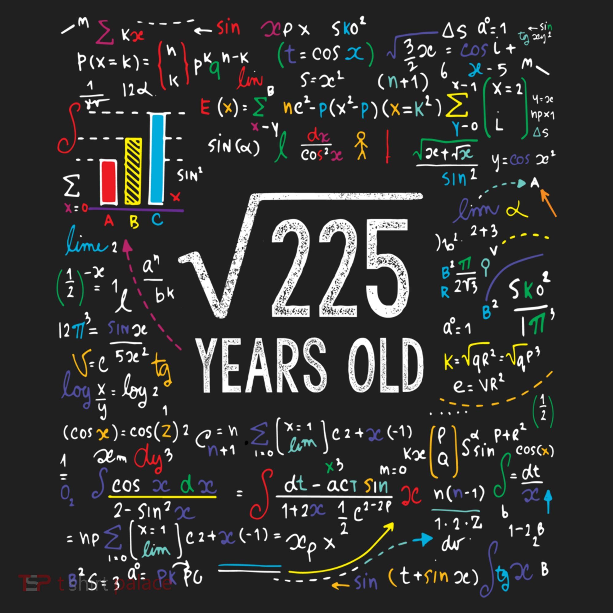 Square Root Of 225 15th Birthday Gift 15 Year Old Gifts Math Bday Gift Golf Towel