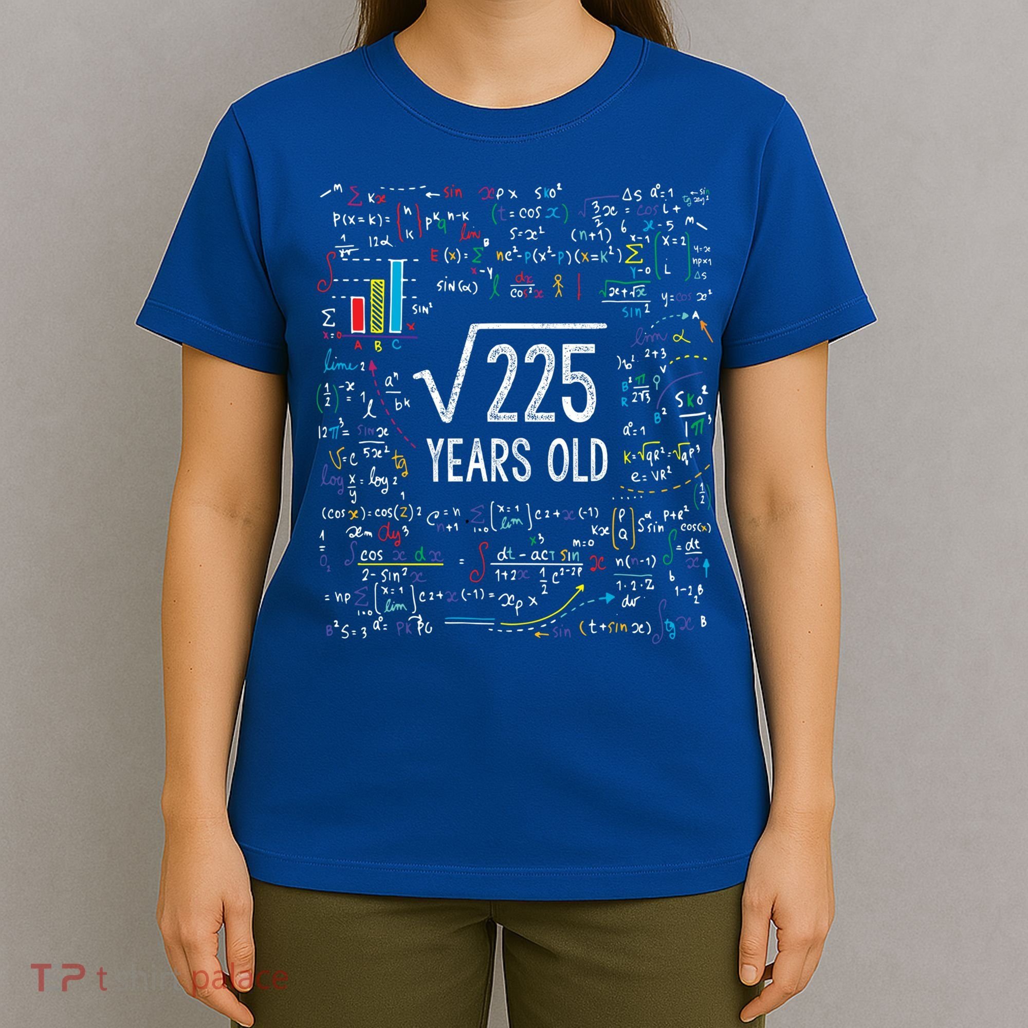 Square Root Of 225 15th Birthday Gift 15 Year Old Gifts Math Bday Gift T-Shirt