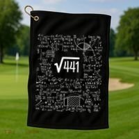 Square Root Of 441 Birthday Gift 21 Year Old Math Golf Towel thumb 1